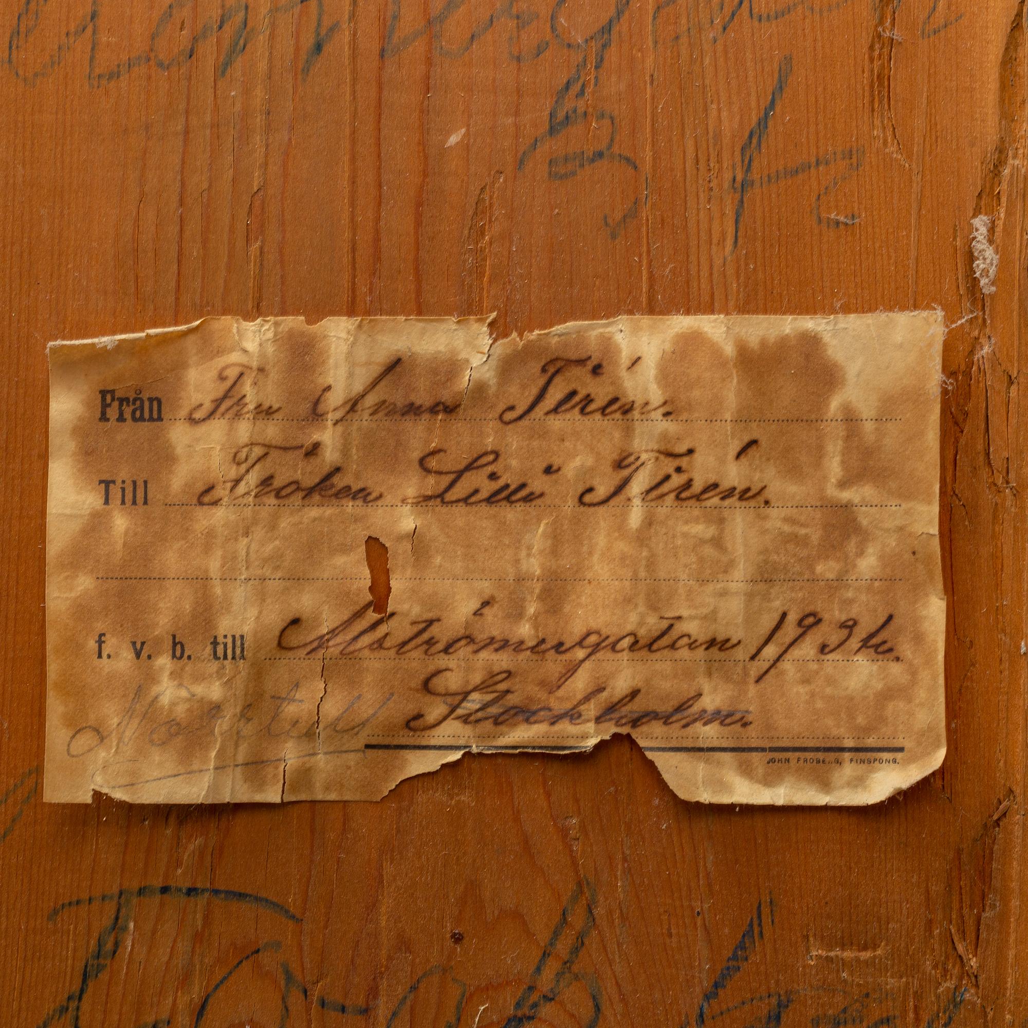 A painted cabinet from Jämtland, dated 1826.