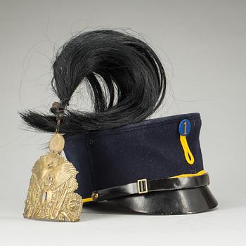 MÖSSA, med plym, manskap m/1865.