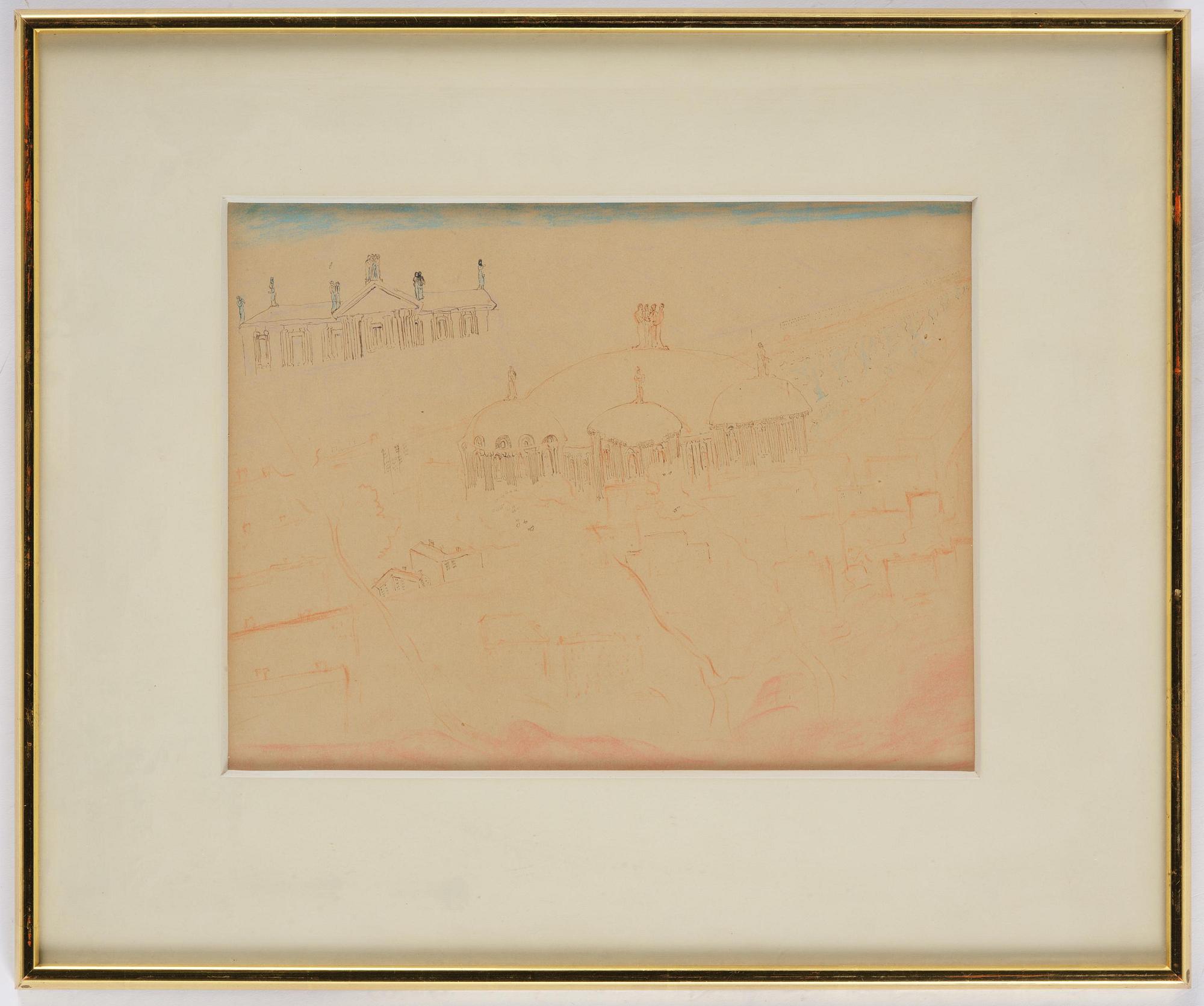 Carl Fredrik Hill, Architectural fantasy.