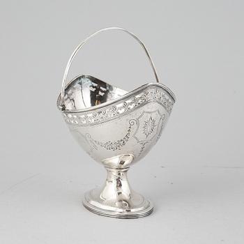 A silver basket, mark of William Stroud, London 1809.
