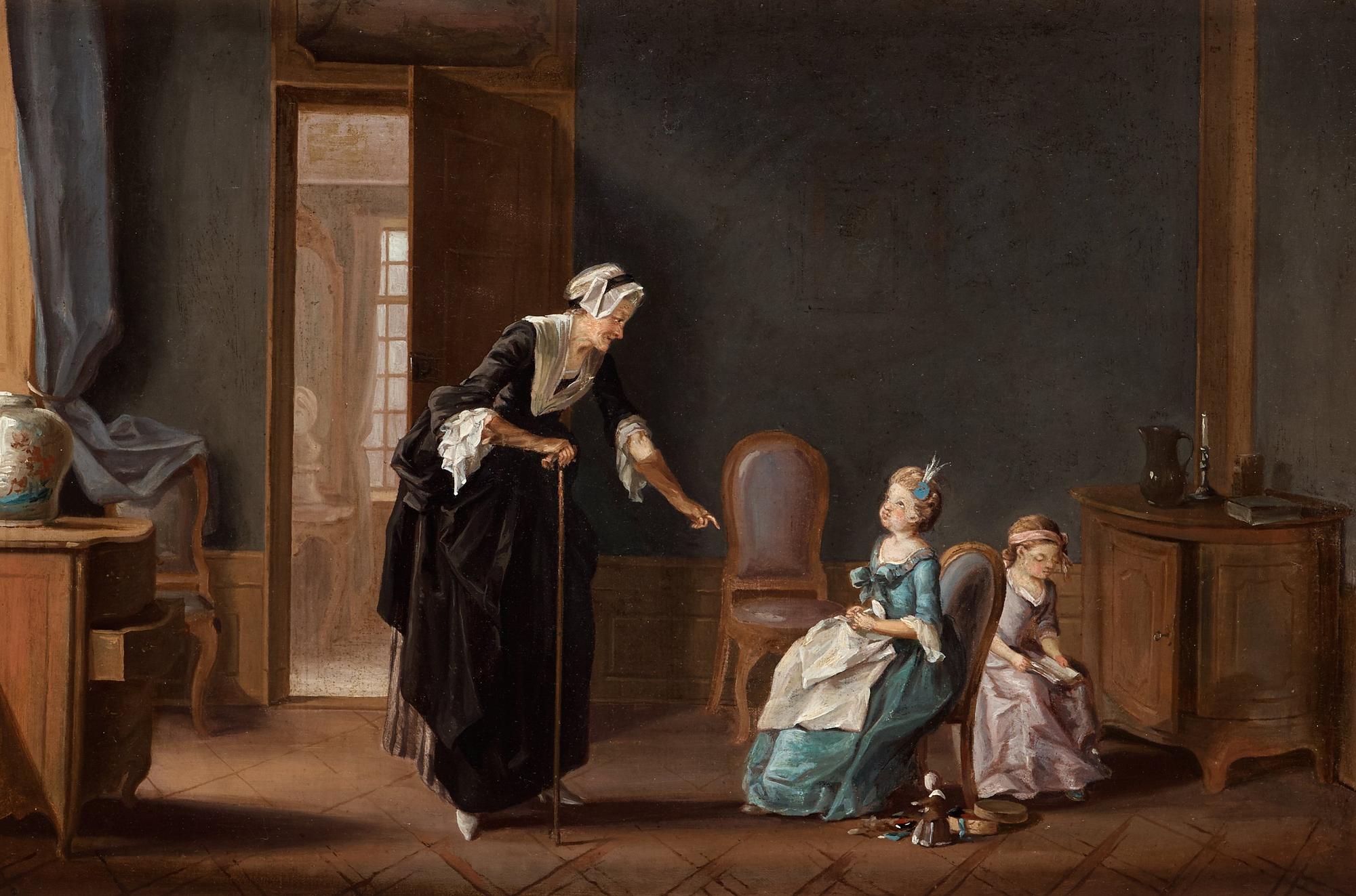 Pehr Hilleström Tillskriven, "Tillrättavisningen".