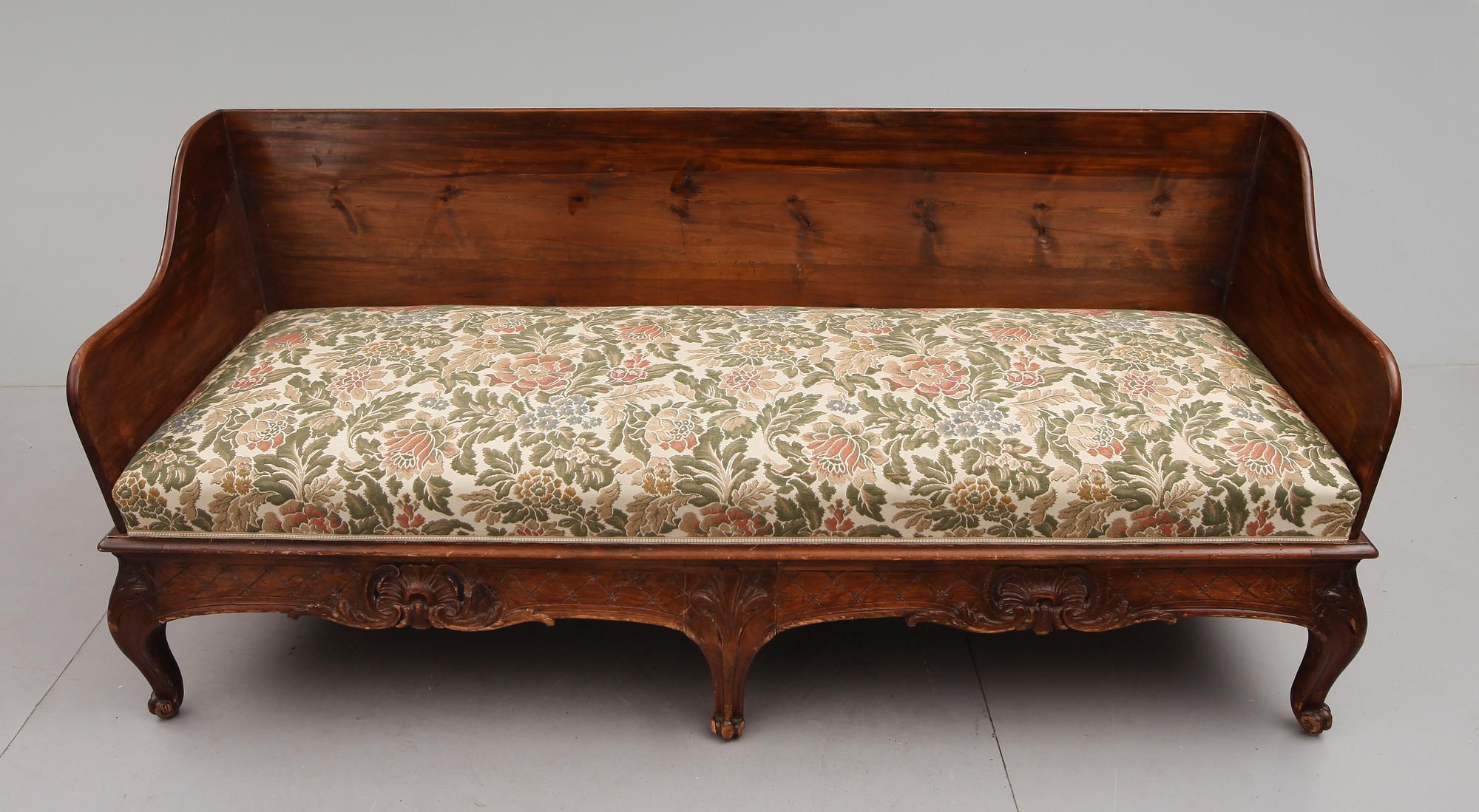 TRÅGSOFFA, rokoko, 1700-tal.