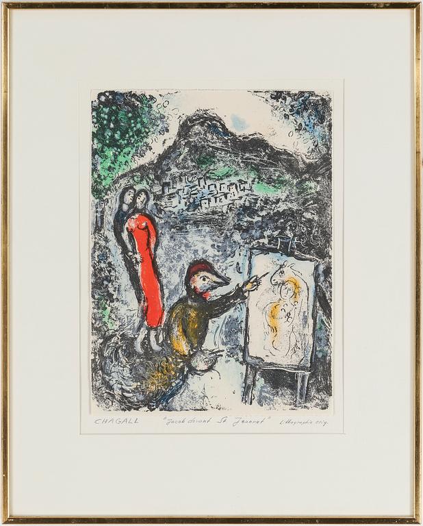 MARC CHAGALL, färglitografi, ej signerad, utgiven 1972.