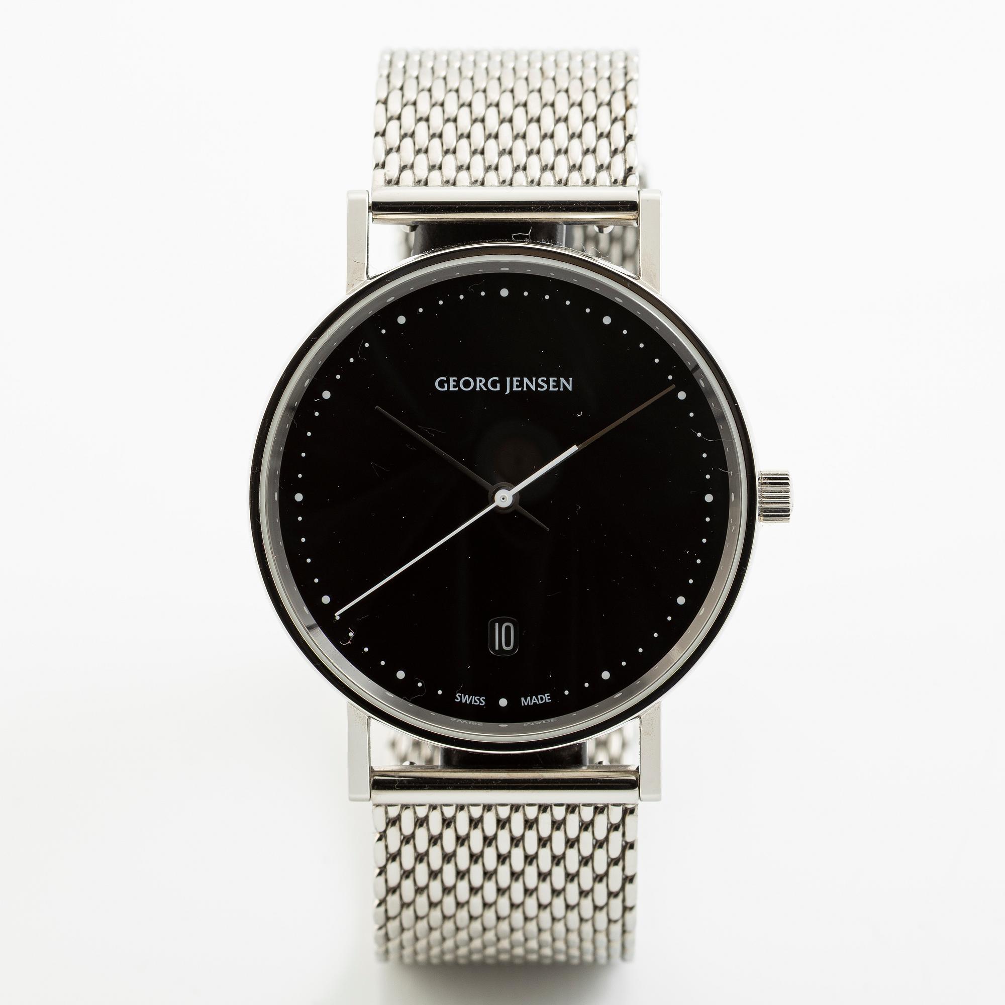 Georg Jensen, design Henning Koppel, wristwatch, 38.5 mm.