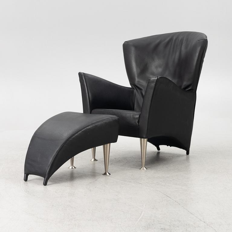 Gijs Papavoine, armchair with footstool, 'Castor', Montis, Italy.