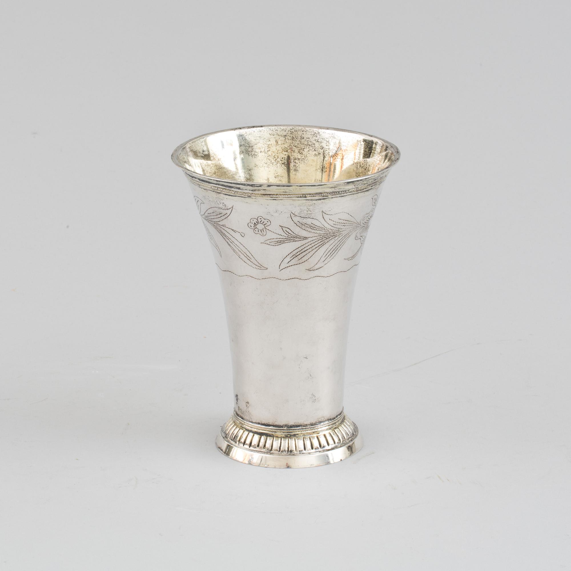 POKALVAS, silver. Johan Högstedt(1785-1819) Kalmar otydlig årsstämpel trol 1798. Ca 330g.