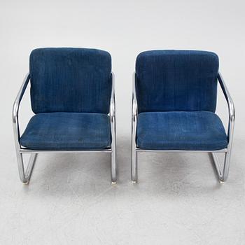 Börge Lindau & Bo Lindekrantz, armchairs, a pair, S70, 1970s.