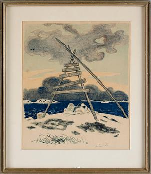 Roland Svensson · ROLAND SVENSSON, färglitografi, sign.