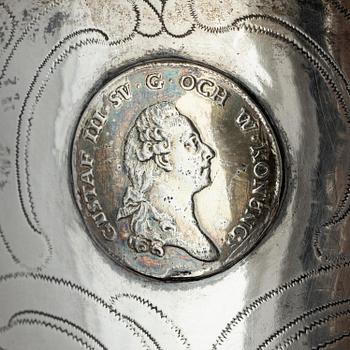Simson Ryberg, bägare, delvis förgyllt silver, Stockholm 1779. Gustaviansk.
