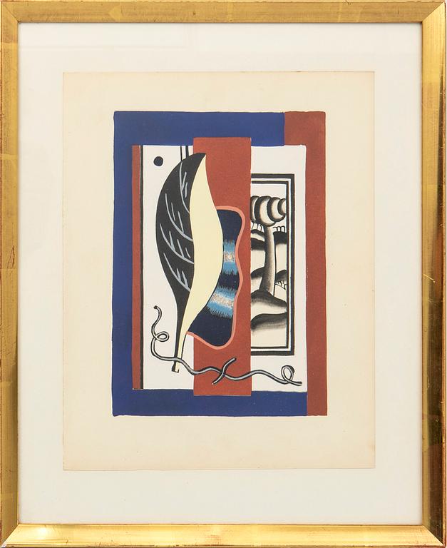Fernand Léger, after, "La feuille jaune", 1928.