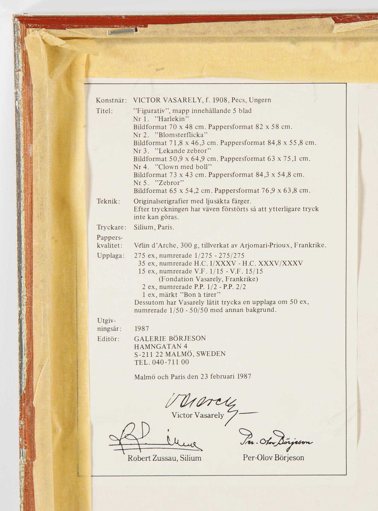 Victor Vasarely, silkscreen in colours, signed 233/275.