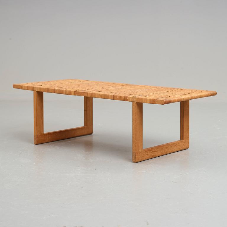 Børge Mogensen, an oak and rattan bench, cabinetmaker Erhard Rasmussen, Denmark 1950's-60's.