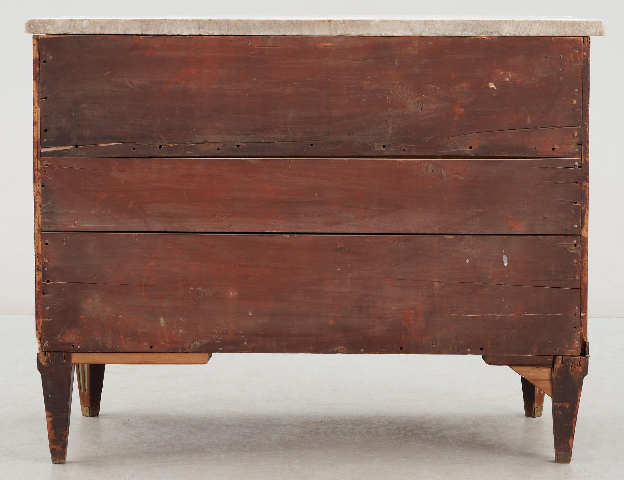 A late Gustavian writing commod by L. Almgren dated 1790.