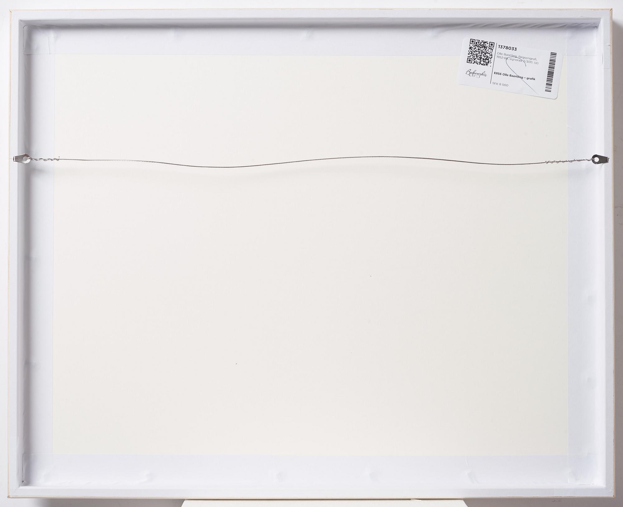 Olle Baertling, silkscreen in colours, 1952-68, signed 3/300.