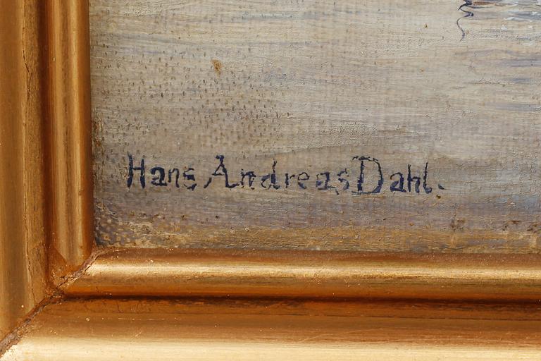 HANS ANDREAS DAHL, oil on canvas, signed.