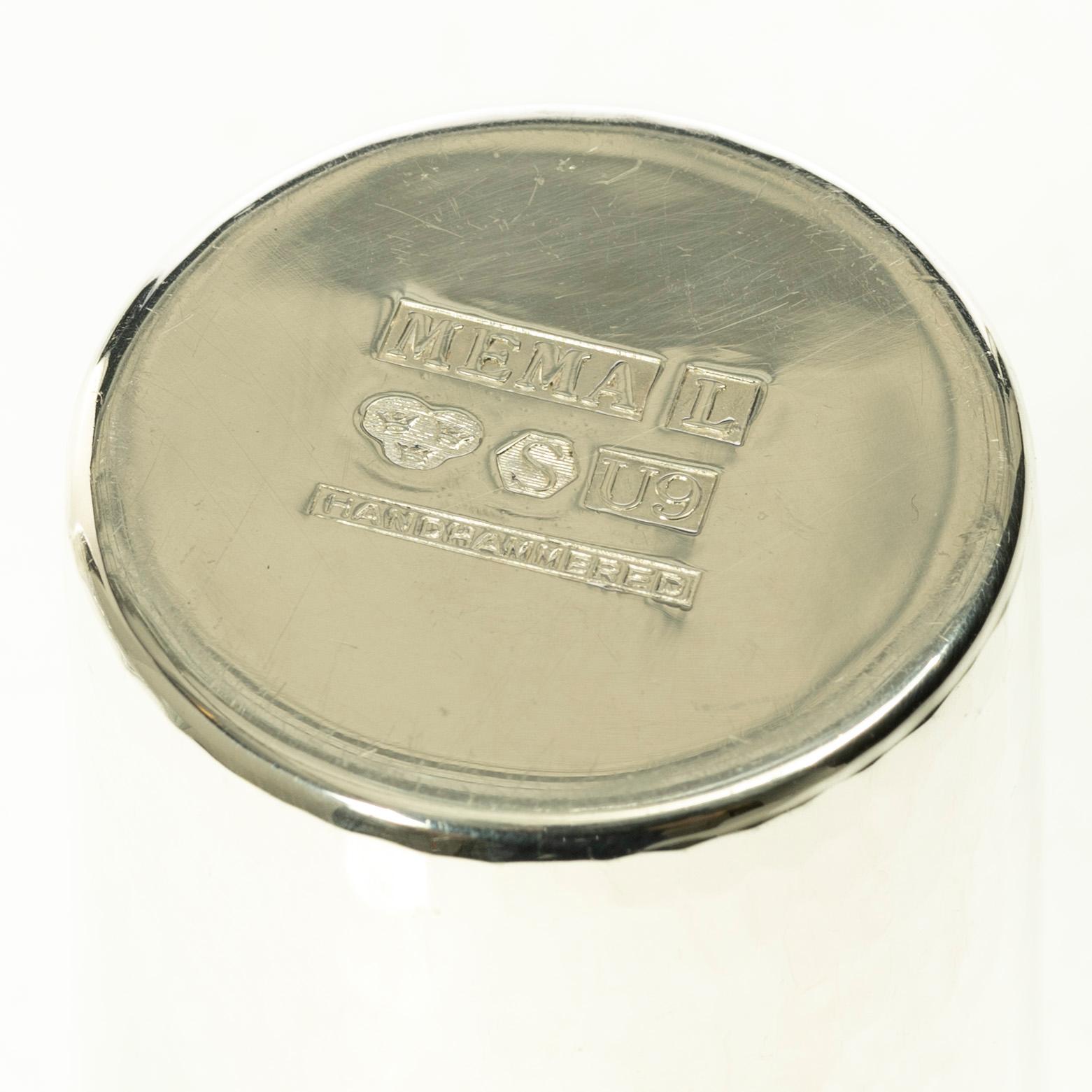 A set of twelve silver beakers, Mema Guld & Silver Ab, Lidköping 1970.