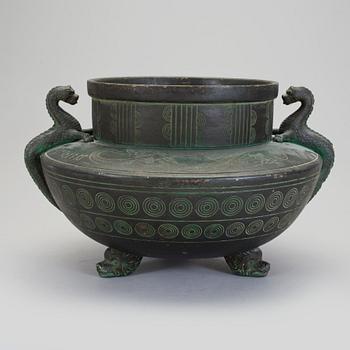 YTTERFODER/KÄRL, terrakotta, fornnordisk stil, sent 1800-tal.