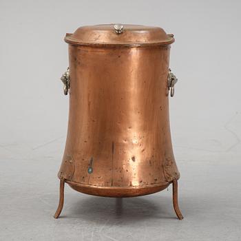 A late 19th century copper barrel by Alfred Brunström, Stjernvik.