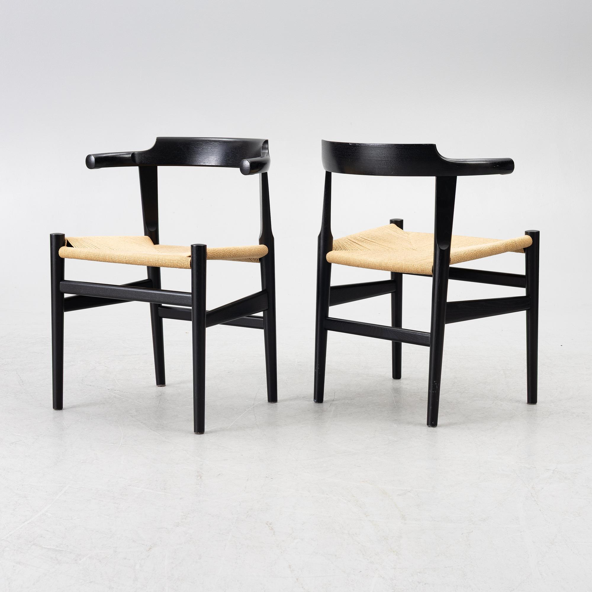 Hans J. Wegner, chairs, 5 pcs, FR Denmark.