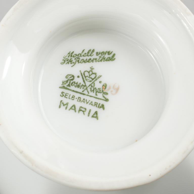 KAFFESERVIS, 15 delar, porslin, "Maria", Rosenthal, 1900-talets andra hälft.