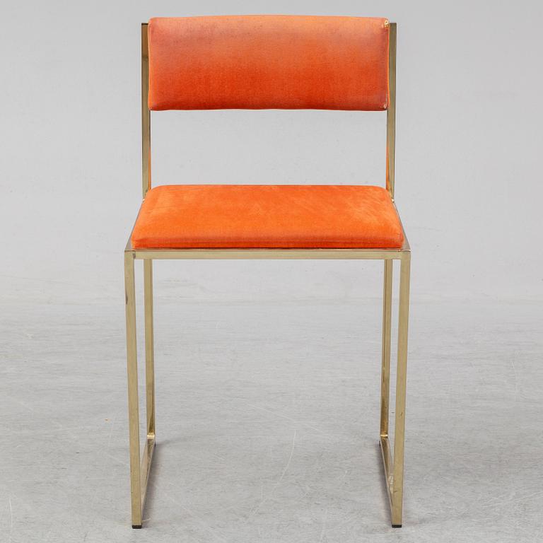 An end of the 20th Century brass chair by Renato Zevi.