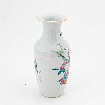 A Chinese famille rose vase, of modern manufactory.