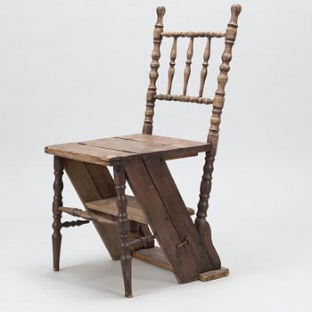 A late 19th-century ladder chair.