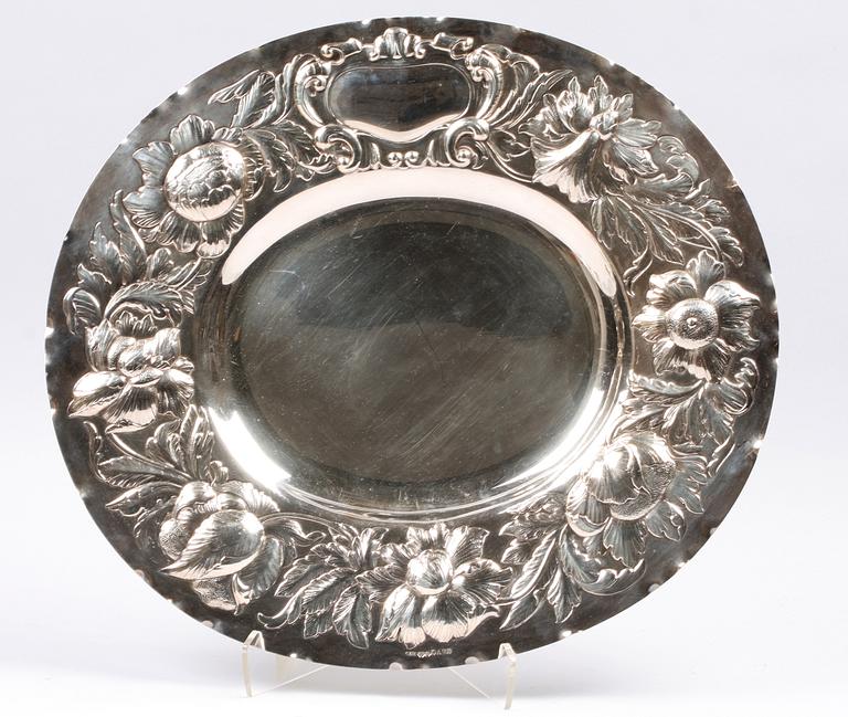 UPPLÄGGNINGSFAT, silver, GAB, Stockholm 1951.