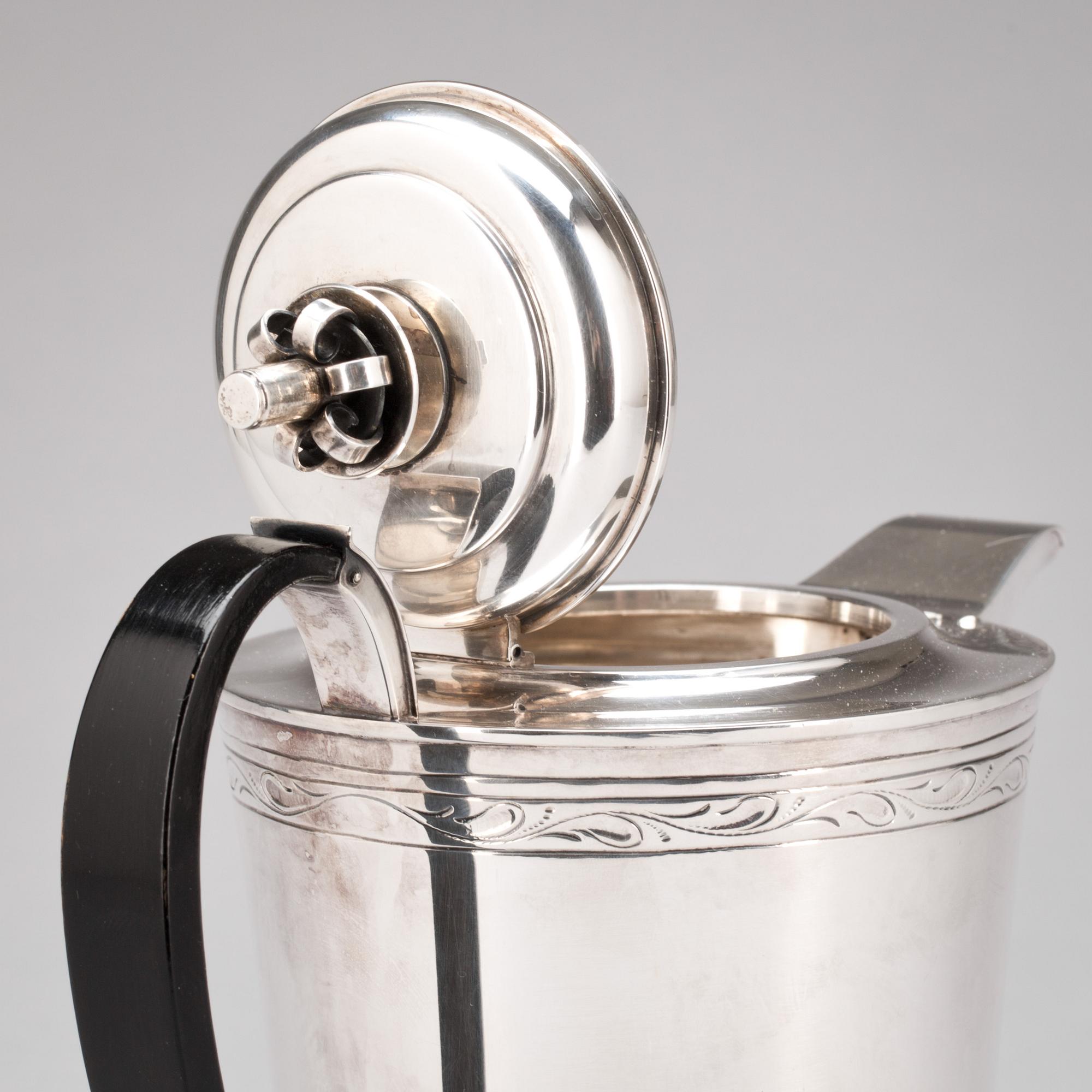 KAFFEKANNA, silver. T. Eldh, Göteborg. 1949. 440g.