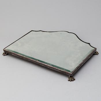 BORDSPLATEAU, del av, argent haché, rokoko, 1700-talets andra hälft.