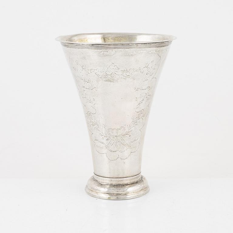 JP Kraak, bägare, silver, Falkenberg 1776.