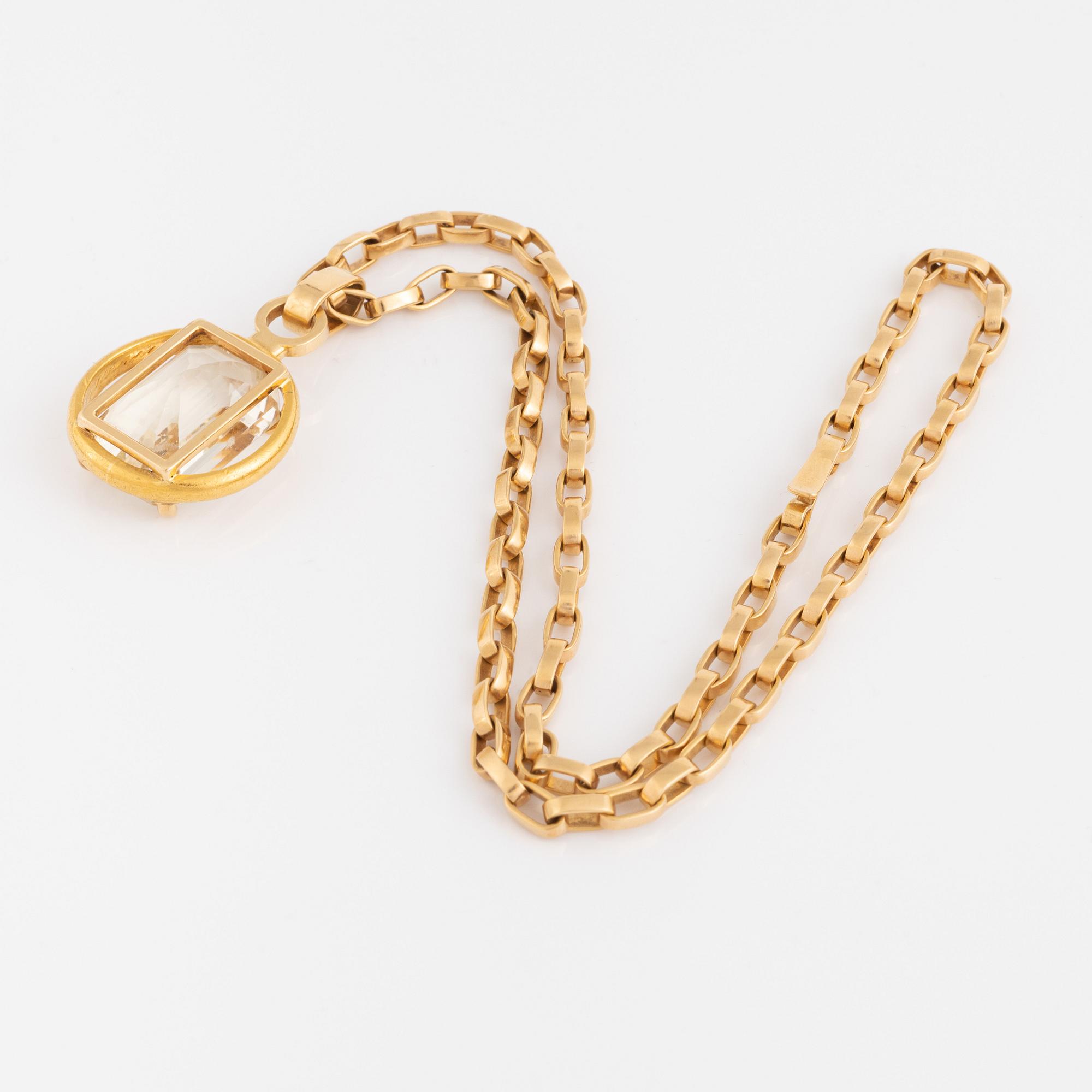 Sven-Erik Högberg, 18K gold link, with pendant.