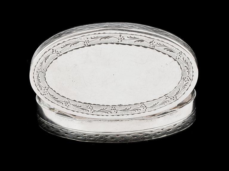 DOSA, silver, Johan Klint Norrtälje 1812. Vikt ca 80 gram.