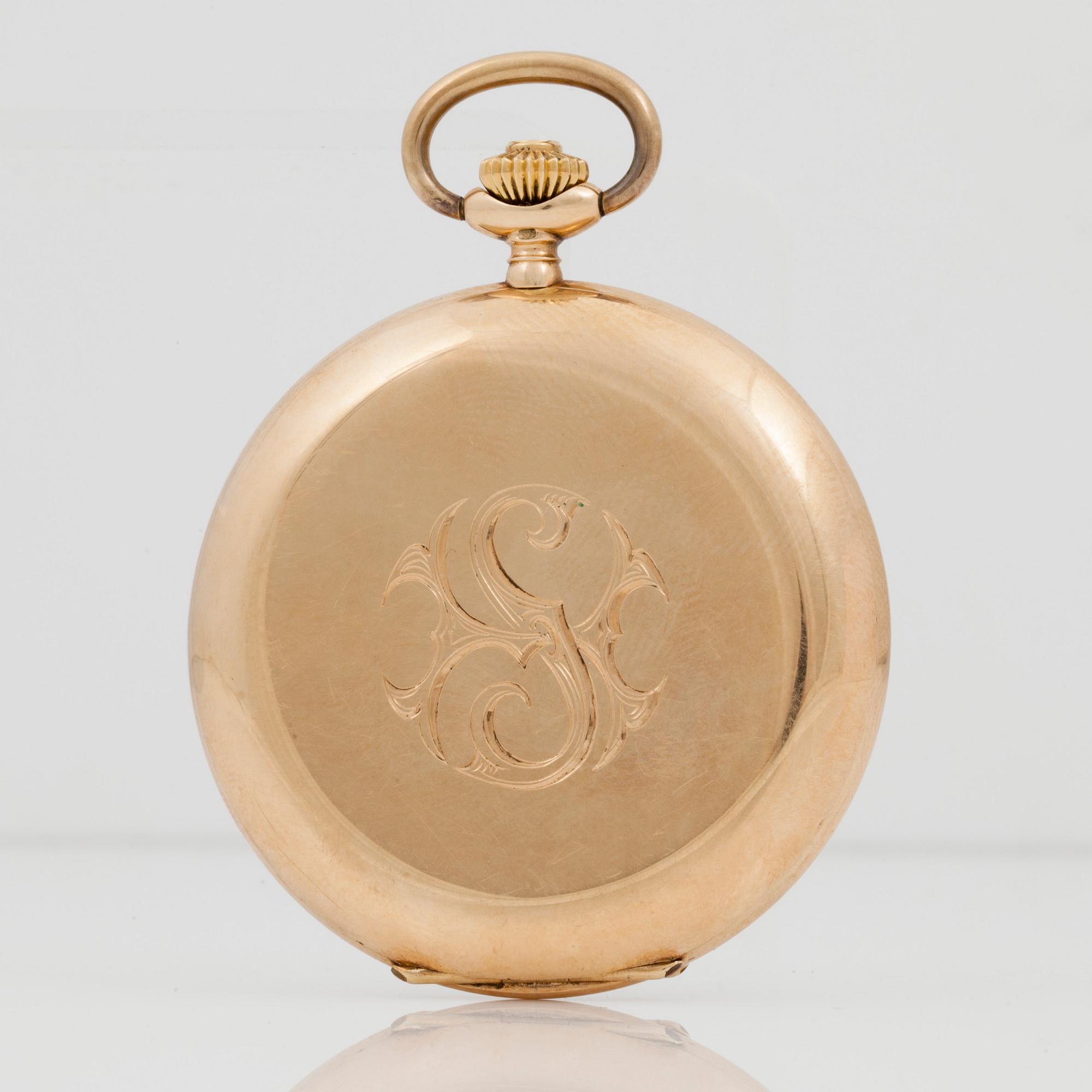 POCKET WATCH, 50 mm, hunter case,