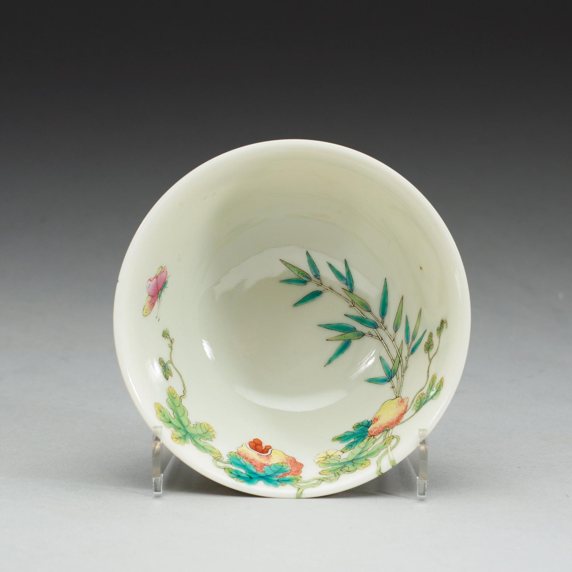 A Chinese famille rose bowl, Republic with Daoguang seal mark.