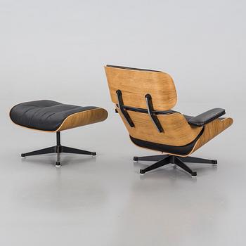 A armchair and footstool, "Lounge Chair", Charles & Ray Eames, USA, Herman Miller, 1970s,
