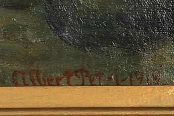 Albert Petri, oil on canvas, signed and dated 1919.
