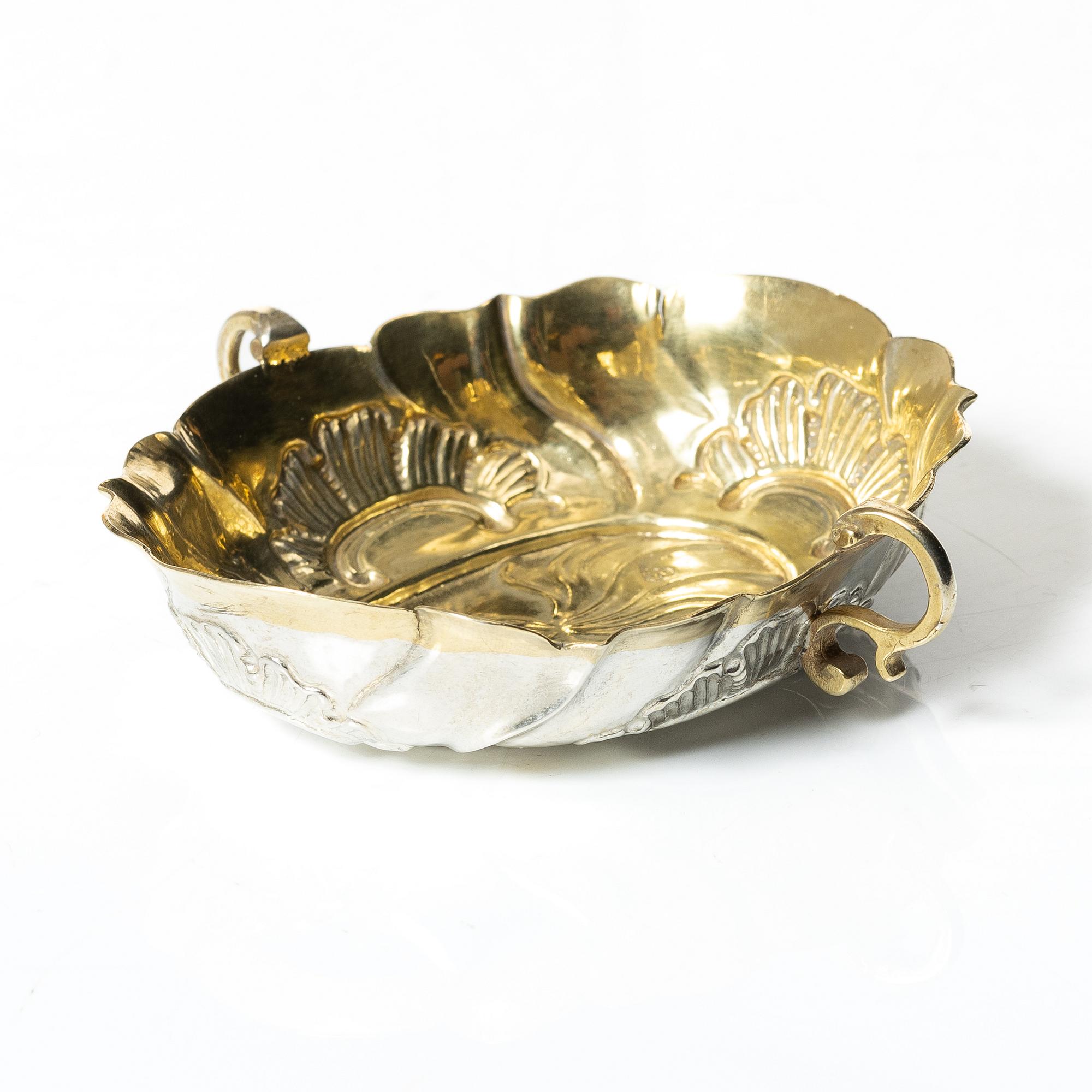 A Nuremberg silver "Weinprobier-Schale", mark of  Georg Andreas Brenner, active 1748-71.