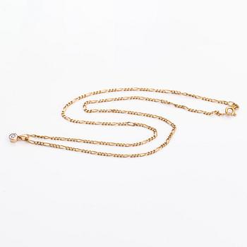 HALSBAND, 18K guld, diamant ca 0.11 ct.