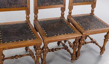 FIVE NEO BAROQUE CHAIRS, late 19th century.