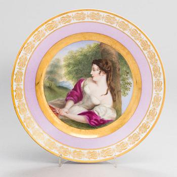 A porcelain plate, Imperial Porcelain Factory, Saint Petersburg, period Nicholas I (1825-55).