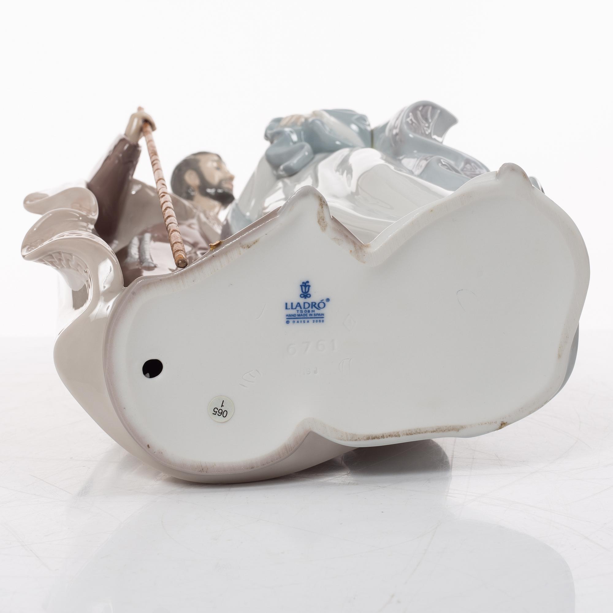 Lladró, figuriner, 4 st, "Holy family", samt "Three Kings", Spanien.