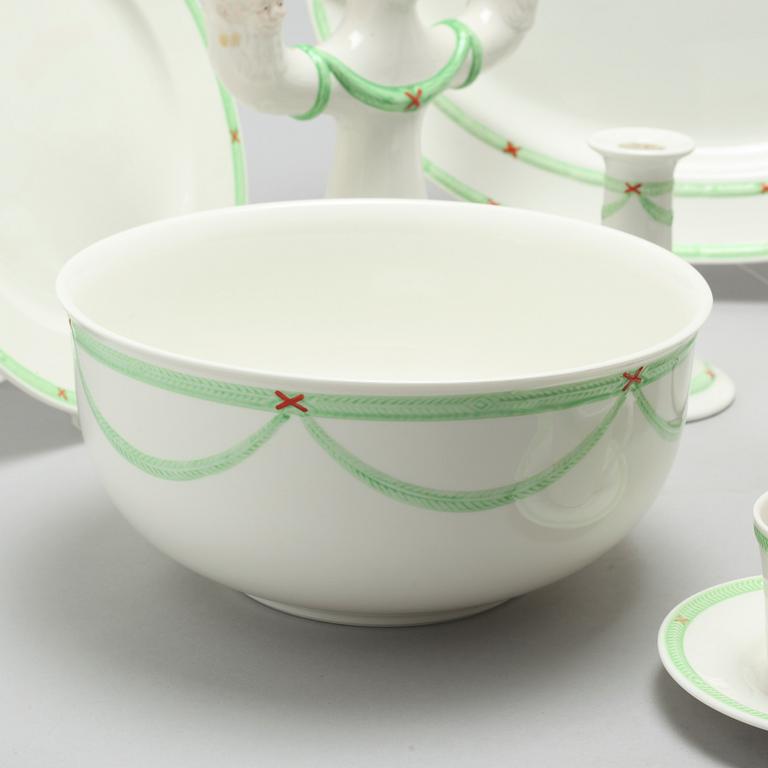 A christmas porcelian tableware set of 37 pcs by Rörstrand from the latter half of the 20th century.