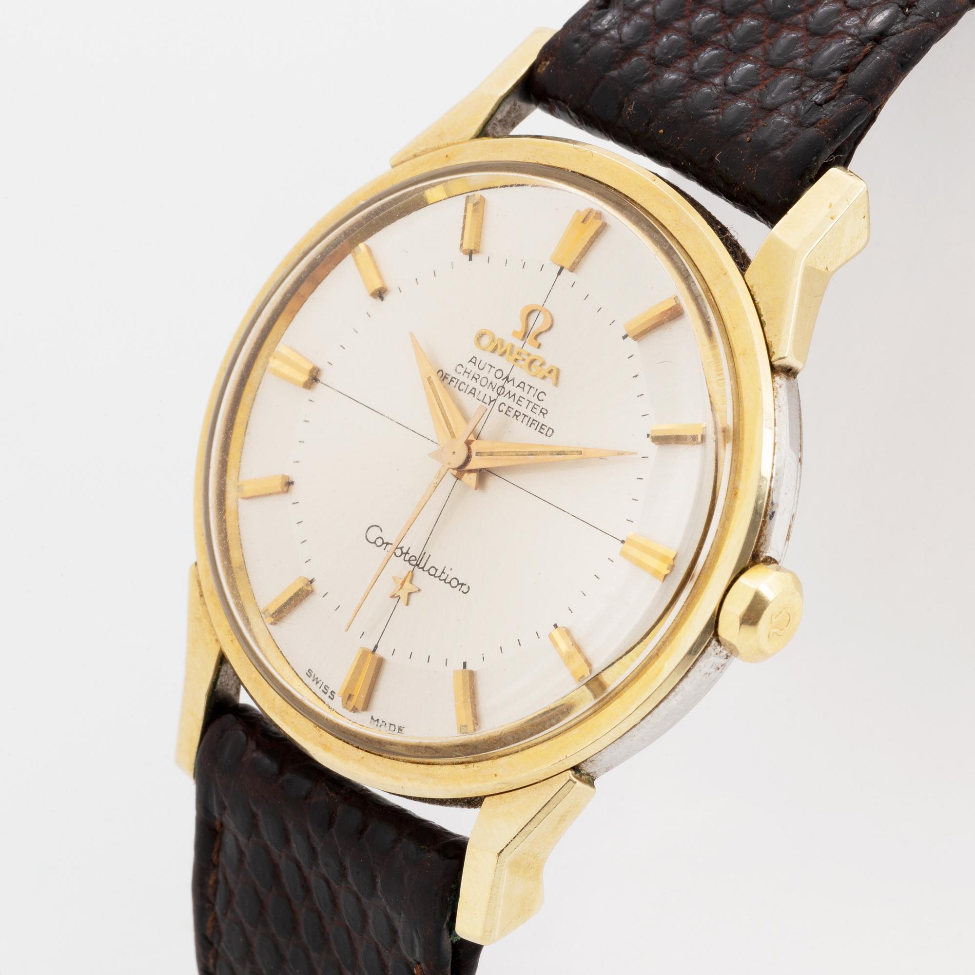 Omega, Constellation, Chronometer, "Pie-pan", wristwatch, 34 mm.