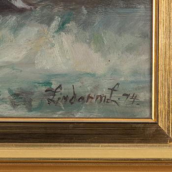 Lindorm Liljefors, oil on panel, signed and dated -74.