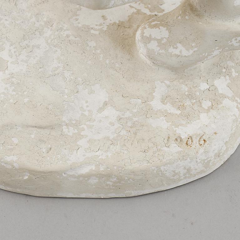 Ruth Milles, plaster sculpture. Signed and dated 1906. Height 36 cm.