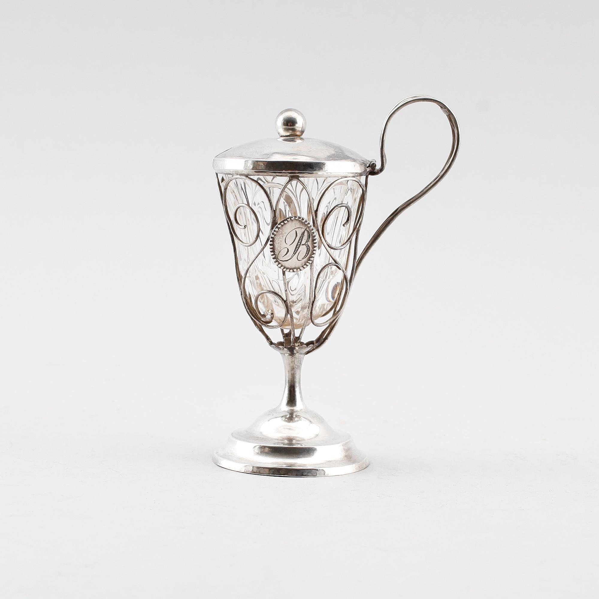 SENAPSKAR, silver, Isak Österberg, Malmö 1814. Vikt ca 76 gram.