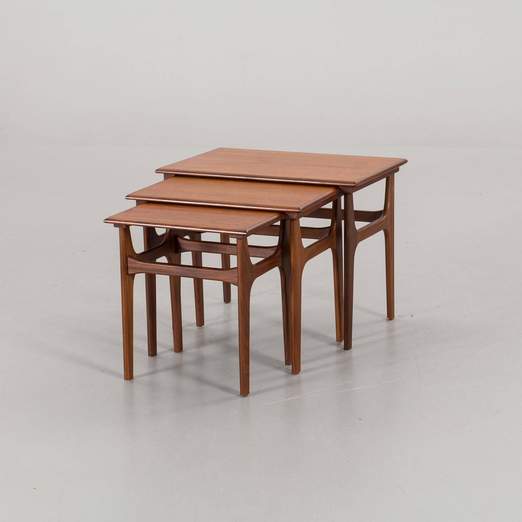 SATSBORD, 3 delar teak. Danmark,