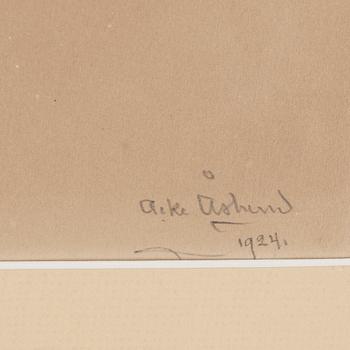 ACKE ÅSLUND, lithograph, signed in pencil and dated 1924.