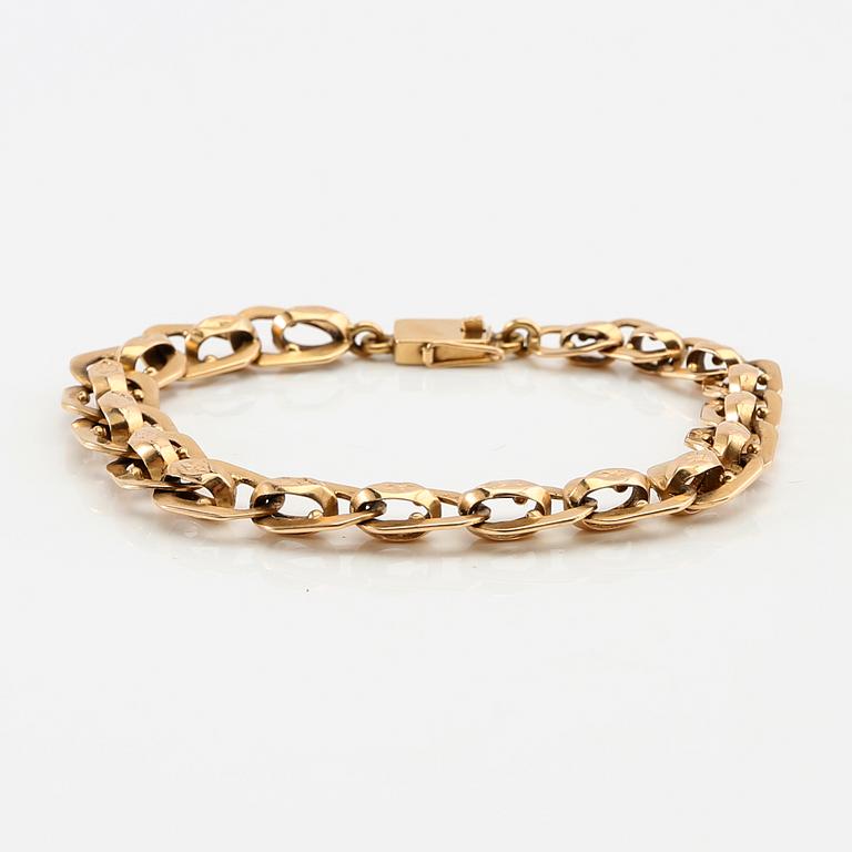 An 18K gold bracelet by E Johansson Gävle 1922.